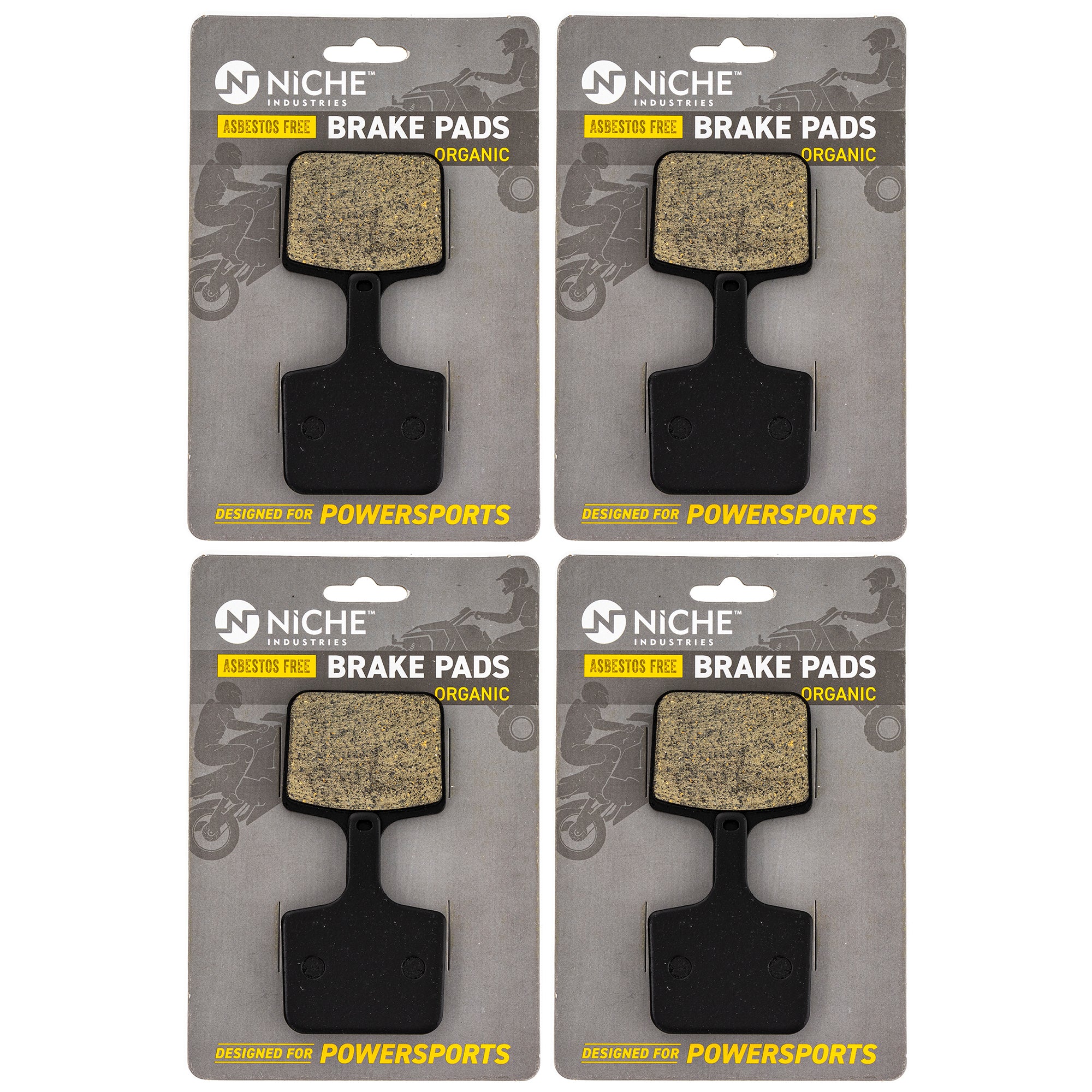 Rear Brake Pads Set 4-Pack for Polaris XC Trail Touring SwitchBack 2202202 2202203 NICHE 519-KPA2661D
