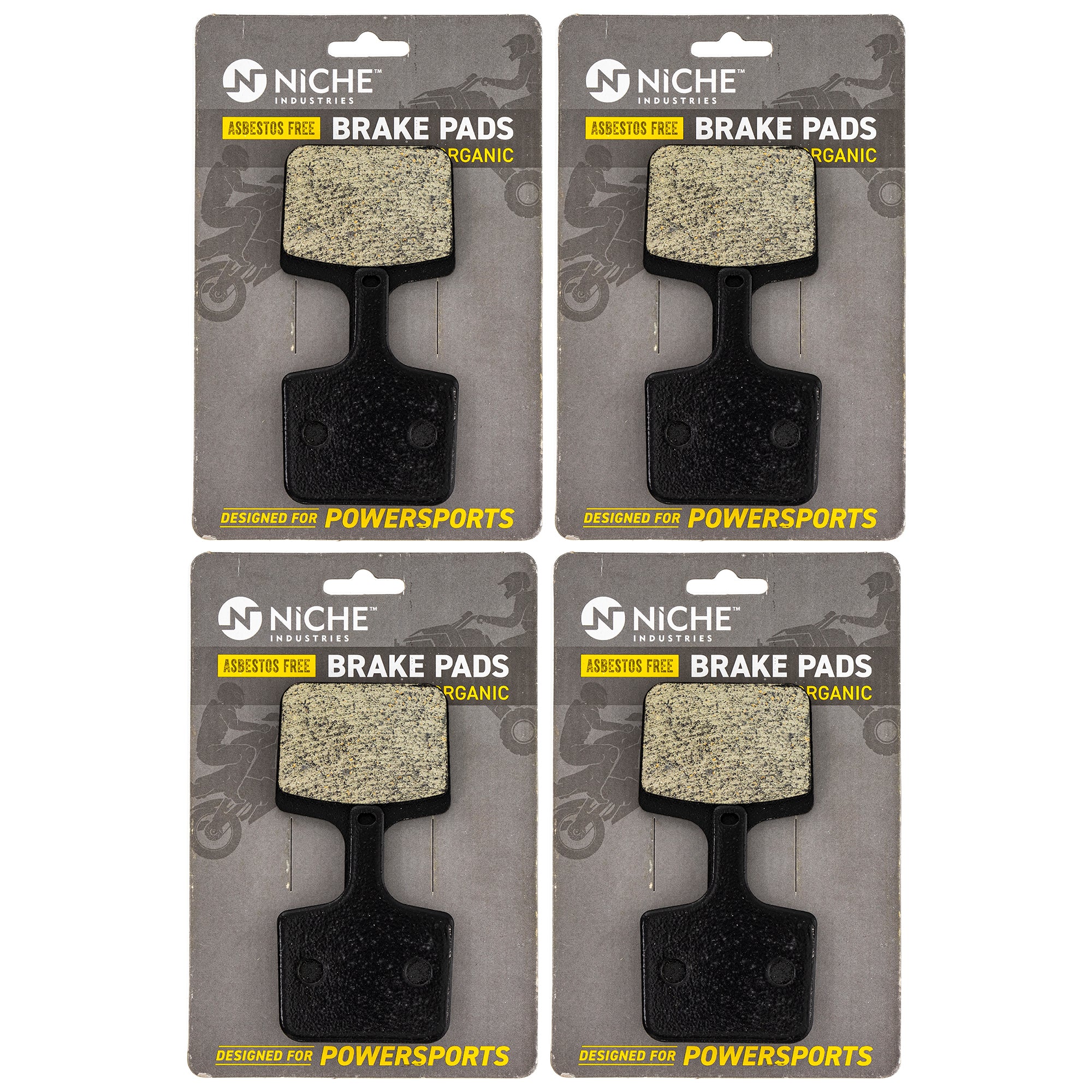 Rear Brake Pads Set 4-Pack for Polaris Voyager Switchback Rush RMK 2204036 NICHE 519-KPA2672D