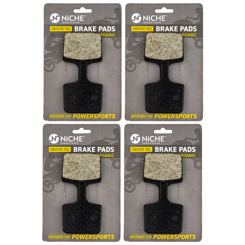 Rear Brake Pads Set 4-Pack for Polaris Swtichback SwitchBack Switchback Rush 2204036 NICHE 519-KPA2672D