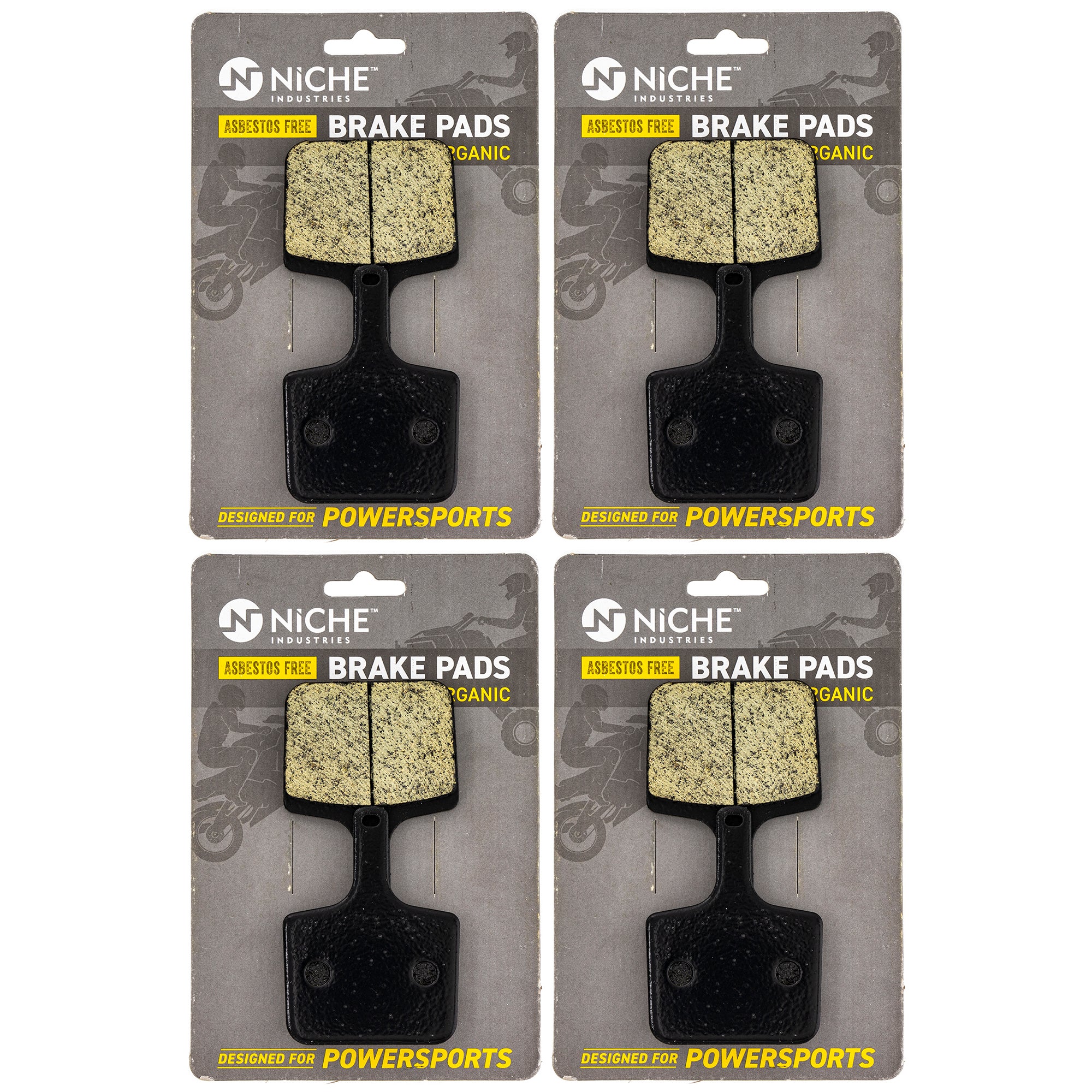 Rear Brake Pads Set 4-Pack for Polaris Voyager Switchback SKS Rush 2205500 NICHE 519-KPA2673D