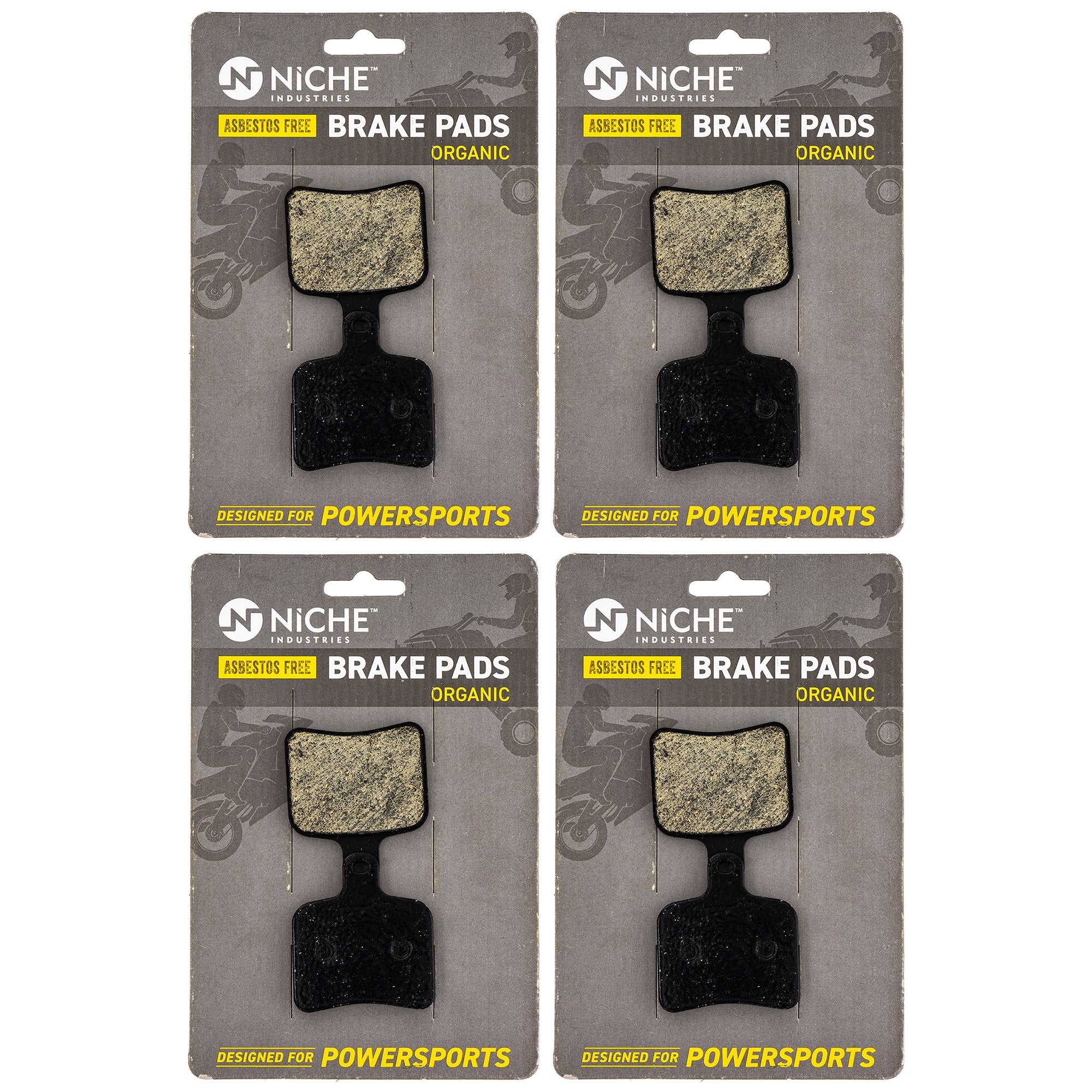 Rear Brake Pads Set 4-Pack for Polaris SKS RMK Pro 2206462 2205920 NICHE 519-KPA2675D