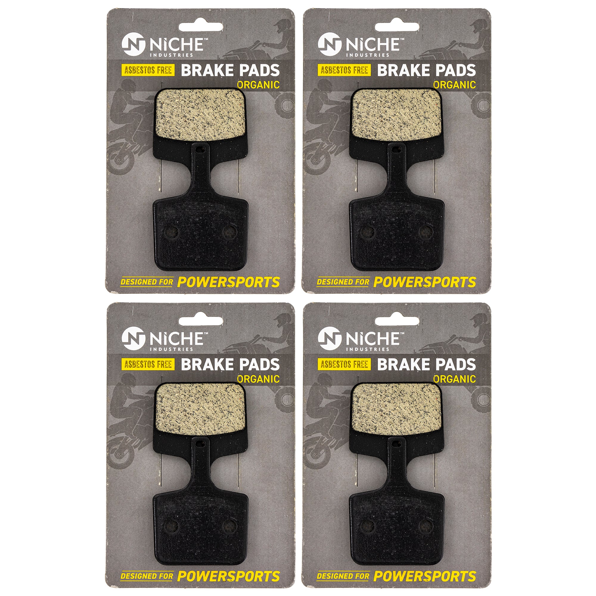 Rear Brake Pads Set 4-Pack for Polaris WideTrak 2203532 NICHE 519-KPA2676D