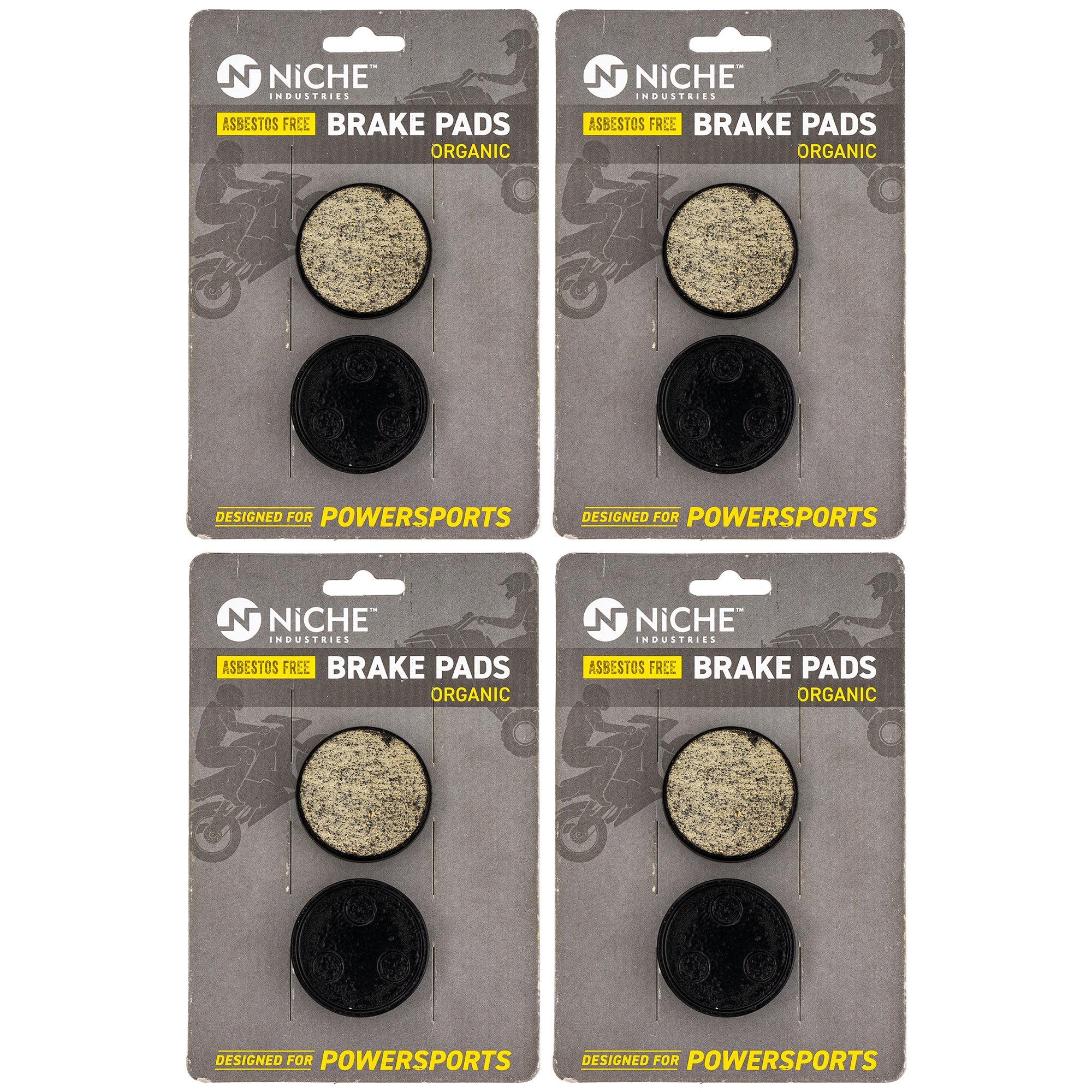 Rear Brake Pads Kit Semi-Metallic 4-Pack for zOTHER Yamaha Arctic Cat Textron XLV VMAX NICHE 519-KPA2671D