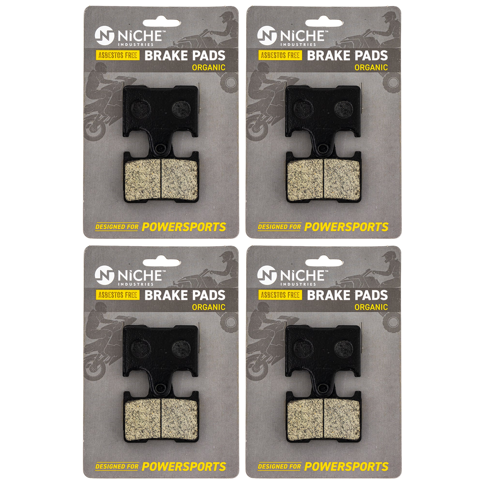 Rear Brake Pads Set 4-Pack for zOTHER Yamaha VK RX1 RX RS 8FA-W0046-01-00 NICHE 519-KPA2682D