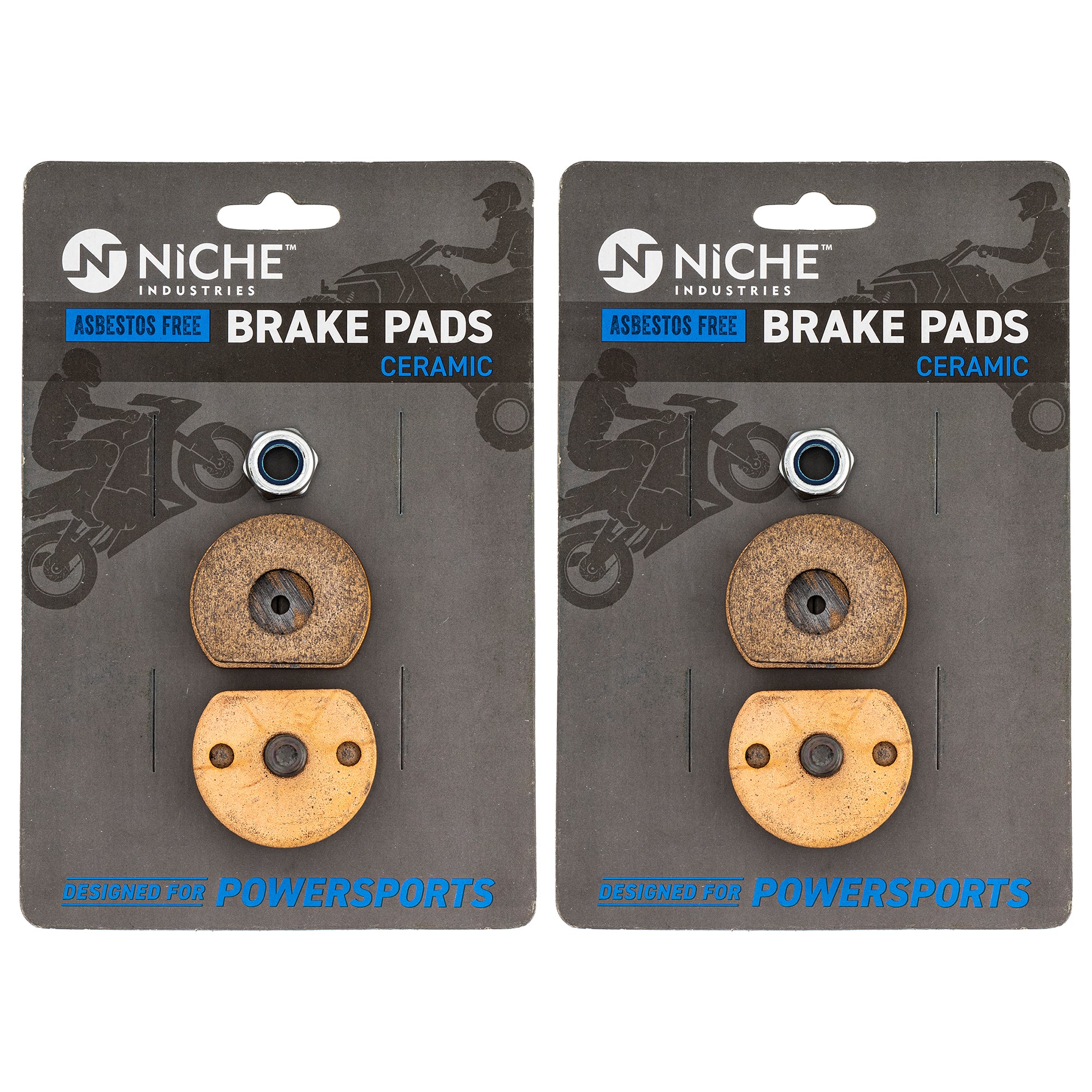 Rear Ceramic Brake Pad Set 2-Pack for BRP Can-Am Ski-Doo Sea-Doo Tundra Touring Summit NICHE 519-KPA2693D