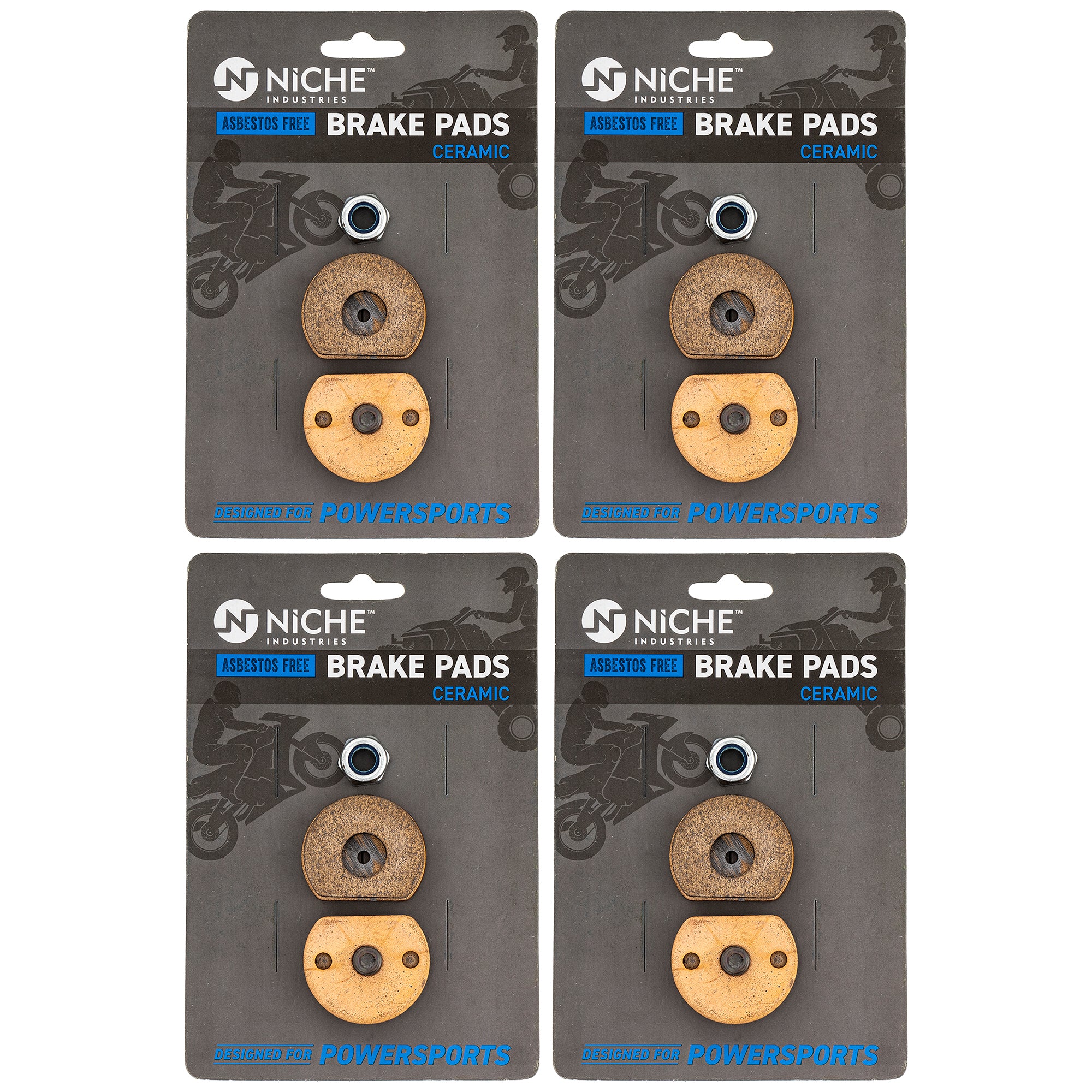 Rear Ceramic Brake Pad Set 4-Pack for BRP Can-Am Ski-Doo Sea-Doo Tundra Touring Summit NICHE 519-KPA2693D