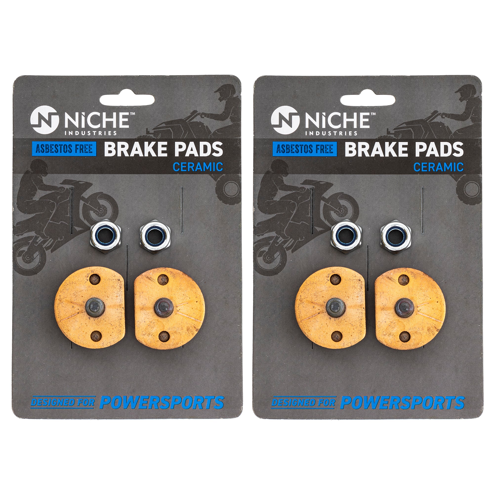 Rear Ceramic Brake Pad Set 2-Pack for BRP Can-Am Ski-Doo Sea-Doo Tundra Summit Skandic NICHE 519-KPA2694D