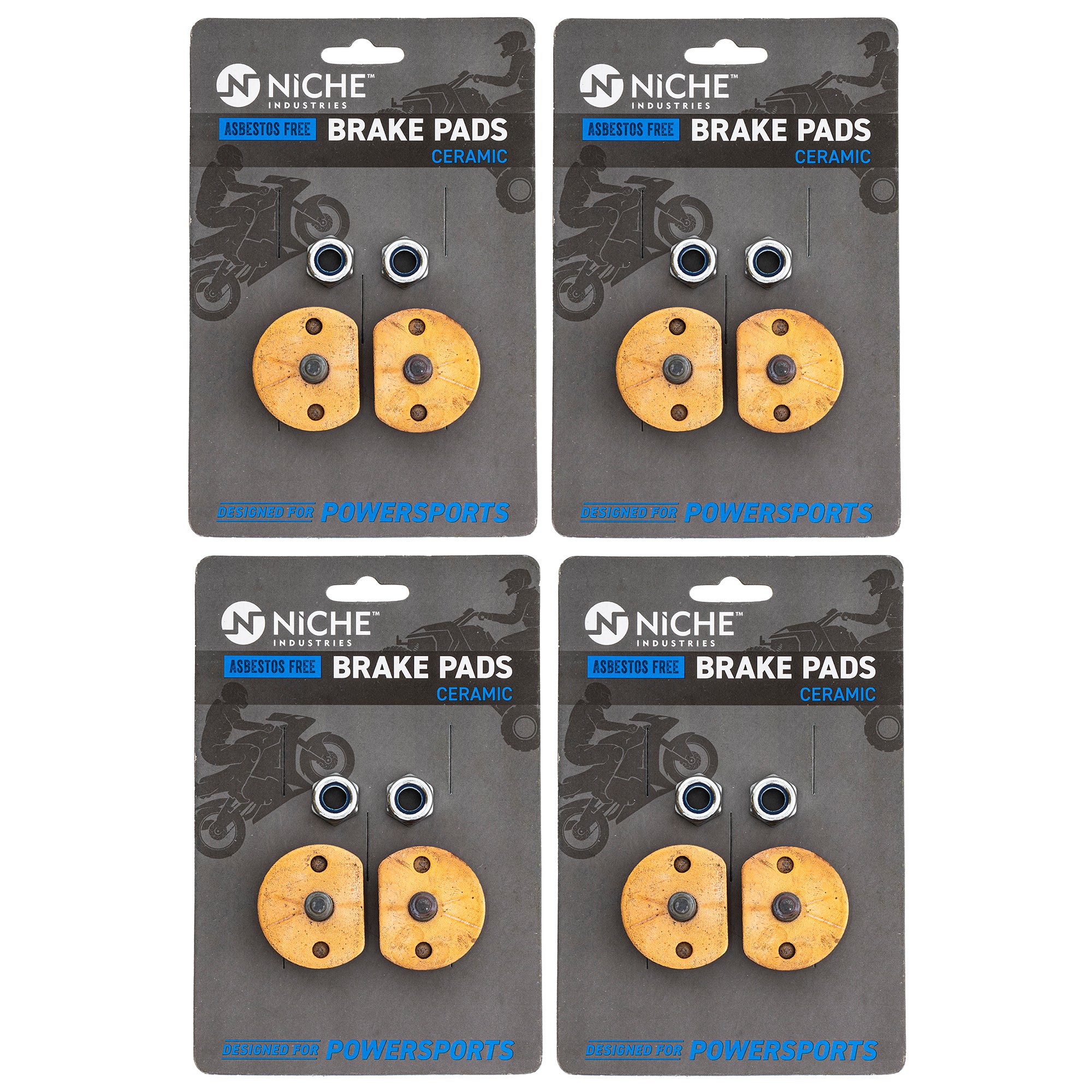 Rear Ceramic Brake Pad Set 4-Pack for BRP Can-Am Ski-Doo Sea-Doo Tundra Summit Skandic NICHE 519-KPA2694D