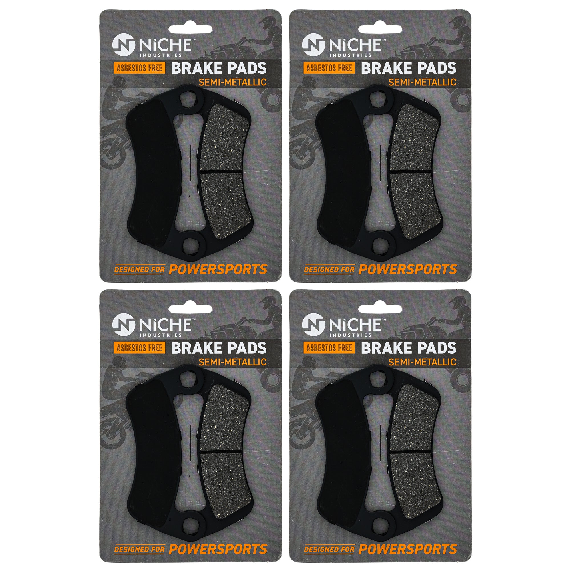 NICHE 519-KPA2696D Brake Pad Set 4-Pack for RZR