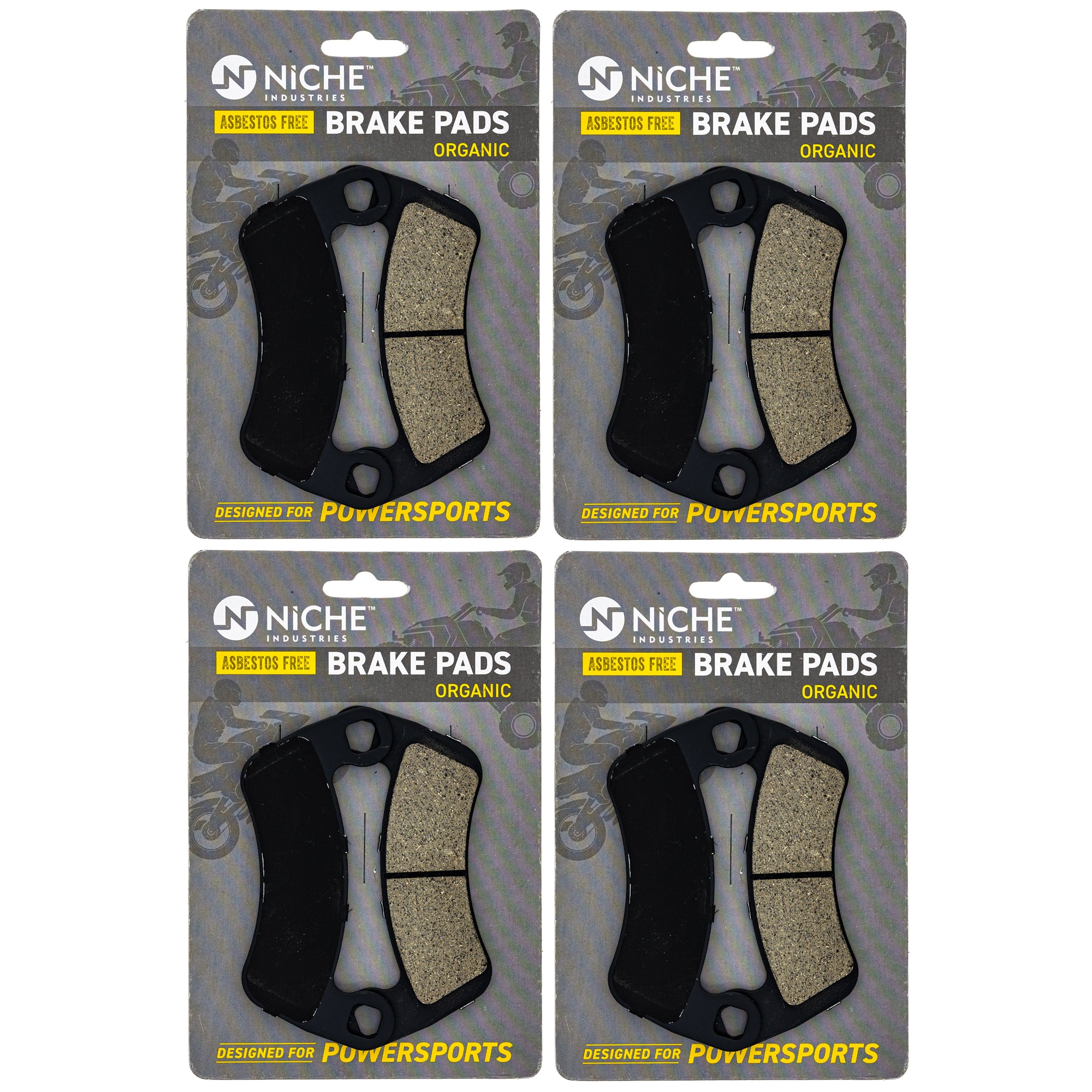 NICHE 519-KPA2697D Brake Pad Set 4-Pack for RZR