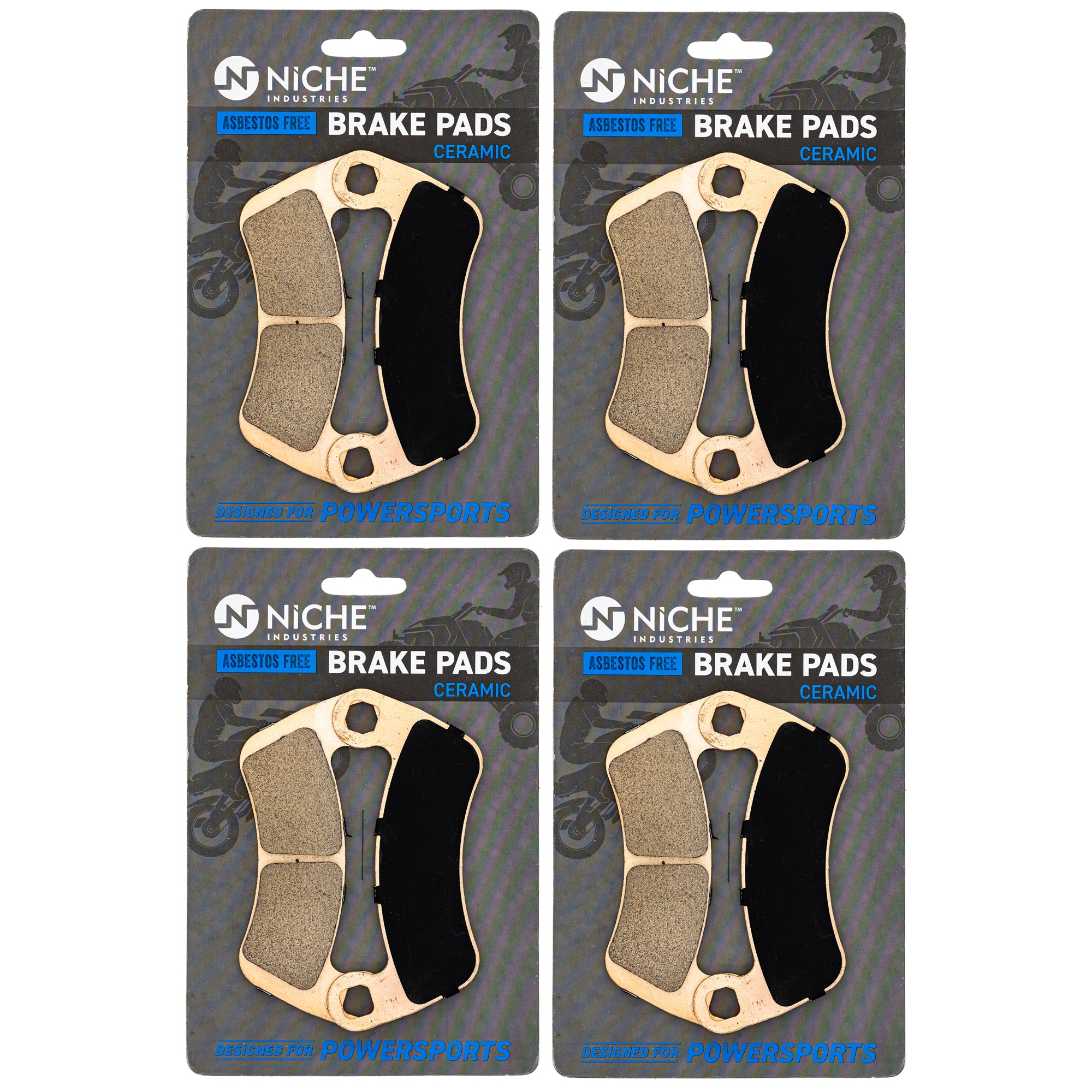 NICHE 519-KPA2691D Brake Pad Set 4-Pack for RZR