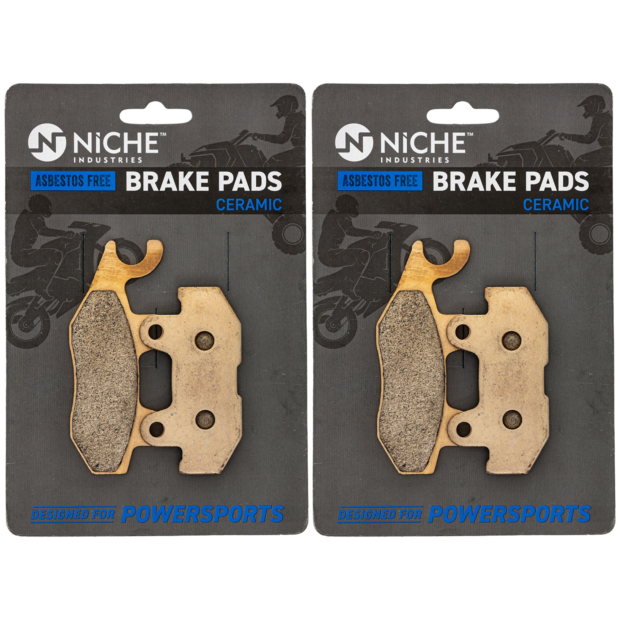 NICHE 519-KPA2737D Brake Pad Set 2-Pack for Wolverine Viking