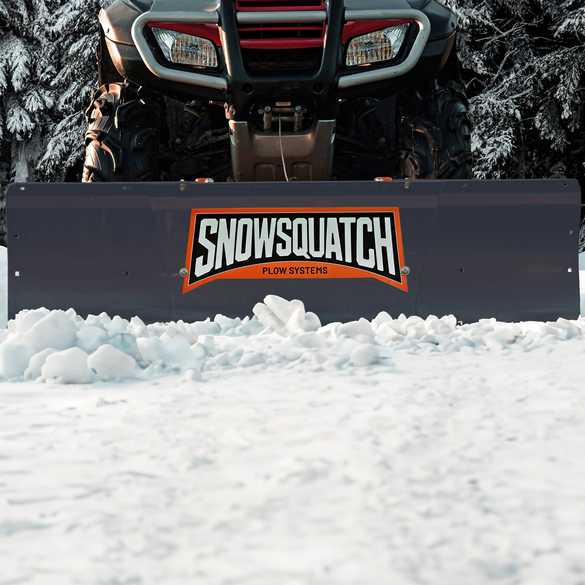 SNOWSQUATCH ATV Snow Plow System 48-60 Inch Adjustable Steel Blade Mount Kit