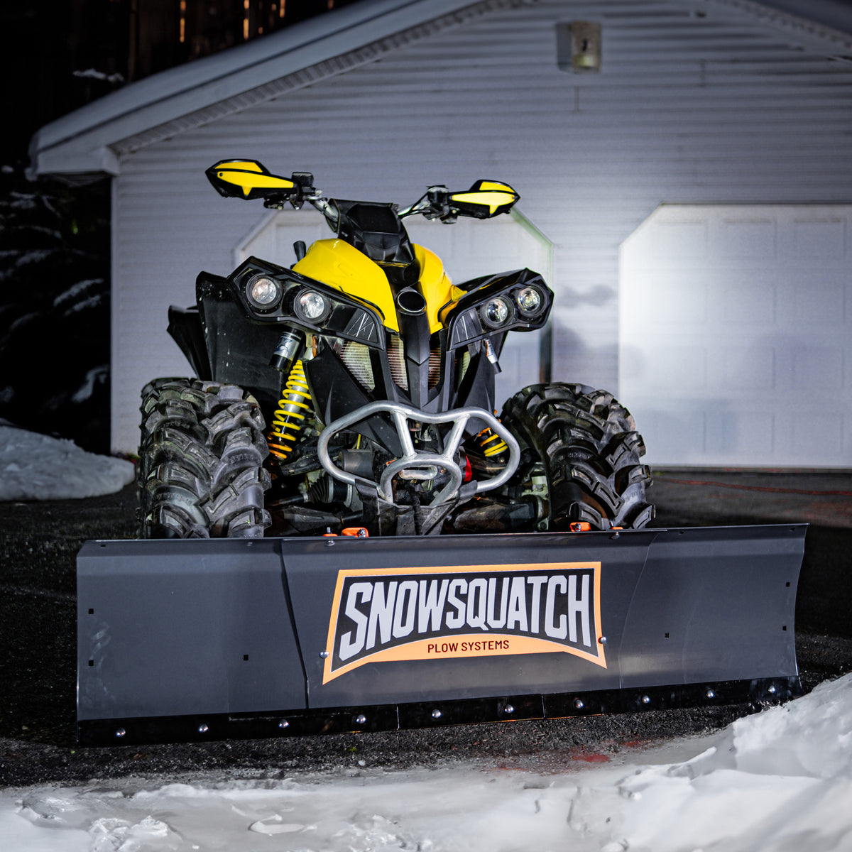 SNOWSQUATCH ATV Snow Plow System 48-60 Inch Adjustable Steel Blade Mount Kit