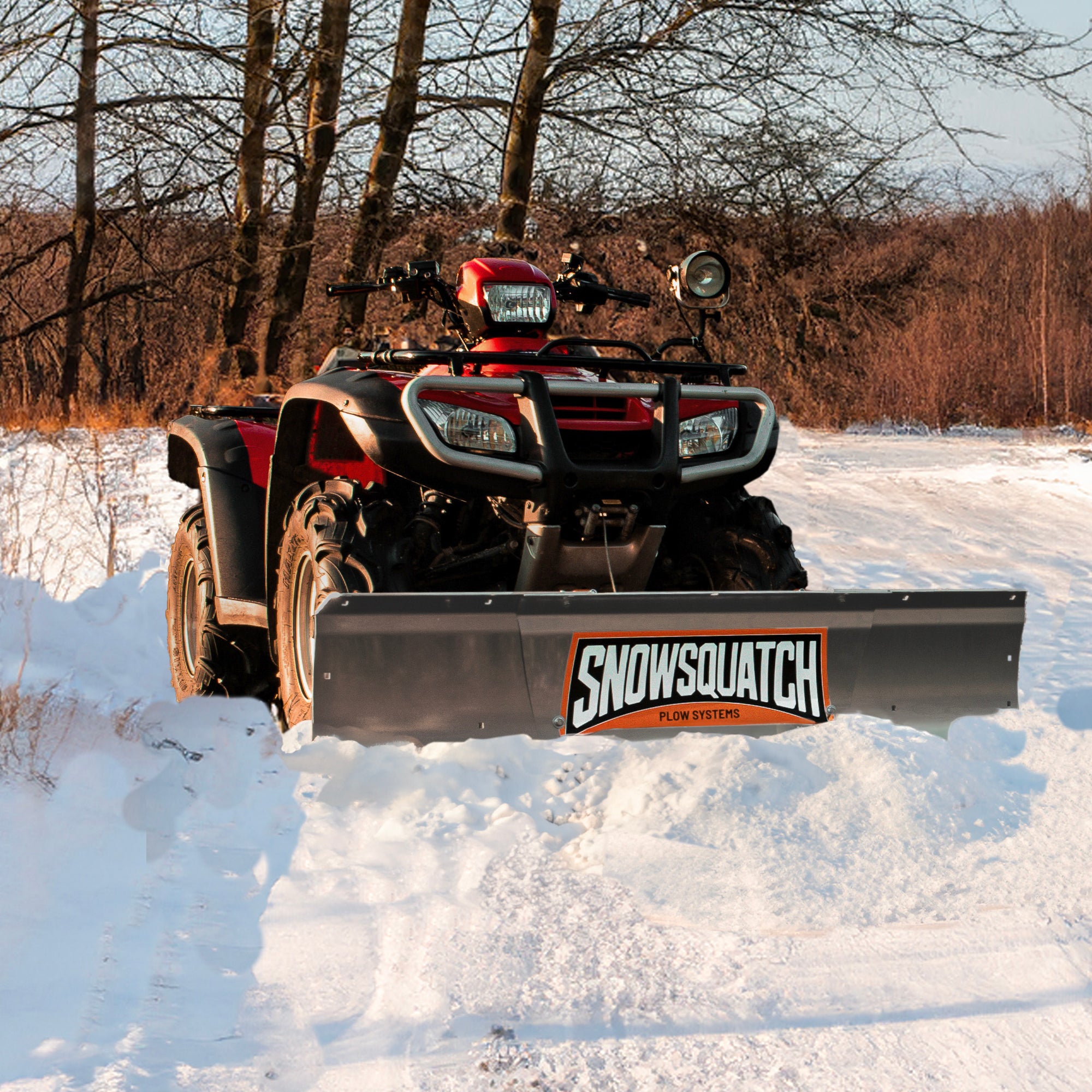 SNOWSQUATCH Aluminum ATV Snow Plow System 48-60 Inch Adjustable