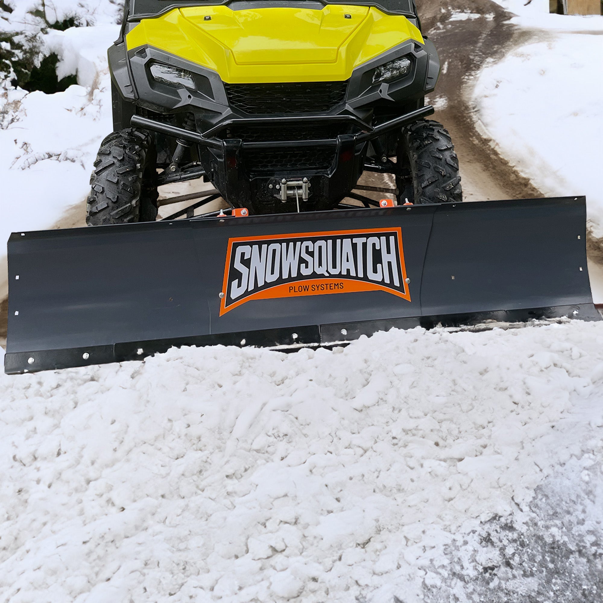 SNOWSQUATCH UTV Snow Plow System 60-72 Inch Adjustable Steel Blade Mount Kit