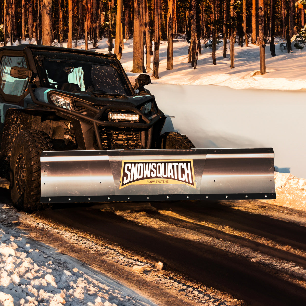 SNOWSQUATCH Aluminum UTV Snow Plow System 60-72 Inch Adjustable Blade Mount Kit