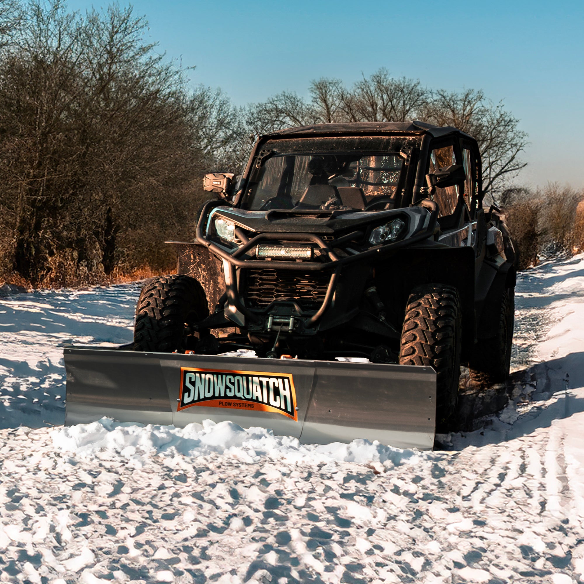 SNOWSQUATCH Aluminum UTV Snow Plow System 60-72 Inch Adjustable Blade Mount Kit